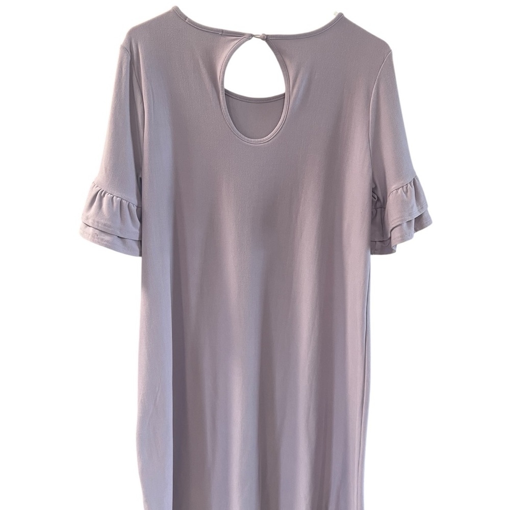 Pink Rose Vintage Lavender Ruffle-Sleeve Midi Dress size XL NWOT - Picture 4 of 8